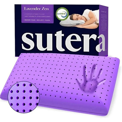 Memory Pillow Breathable Ventilated Perforat Sleeping Essential Lavender Oil Infused Cooling Pillow Neck Shoulder Back