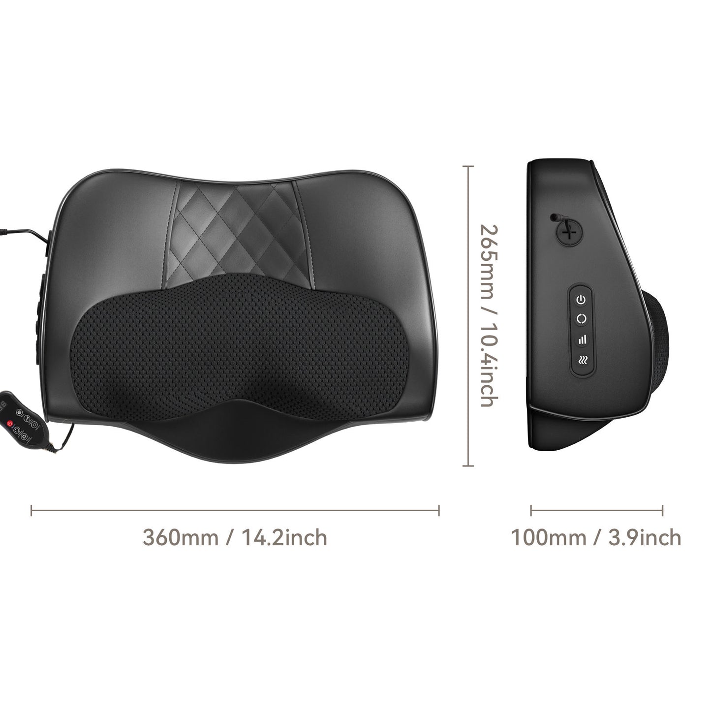 Multifunctional Neck Massage Pillow Cervical Massager Waist Back Shoulder Shiatsu Kneaded With Hot