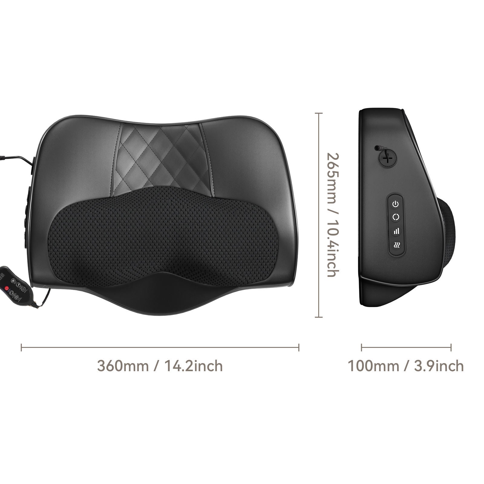Multifunctional Neck Massage Pillow Cervical Massager Waist Back Shoulder Shiatsu Kneaded With Hot