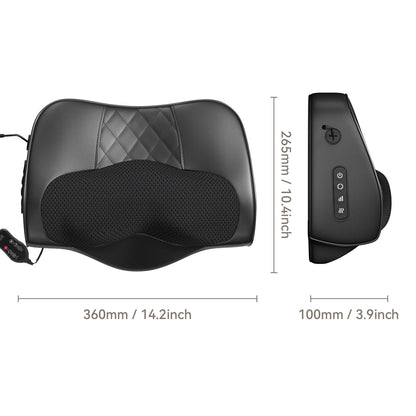 Multifunctional Neck Massage Pillow Cervical Massager Waist Back Shoulder Shiatsu Kneaded With Hot