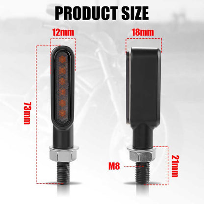Mini LED Motorcycle Blinker Turn Signal Light Indicators Lamp For Honda Yamaha Kawasaki Cafe Racer  2