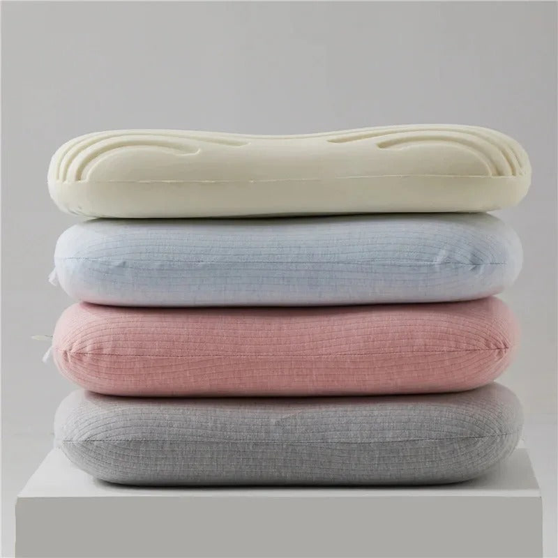 Natural Latex Pillow Cervical Vertebrae Health Care Orthopedic Anti Snore Massage, Ergonomic Support