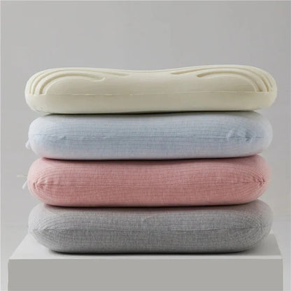 Natural Latex Pillow Cervical Vertebrae Health Care Orthopedic Anti Snore Massage, Ergonomic Support