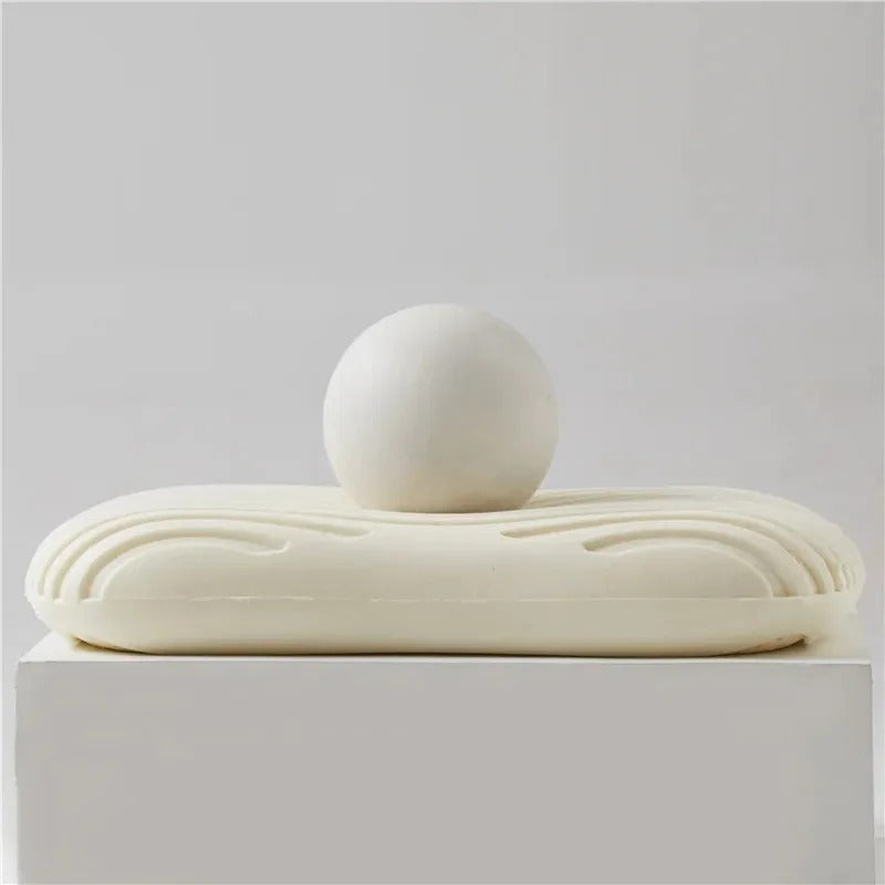 Natural Latex Pillow Cervical Vertebrae Health Care Orthopedic Anti Snore Massage, Ergonomic Support