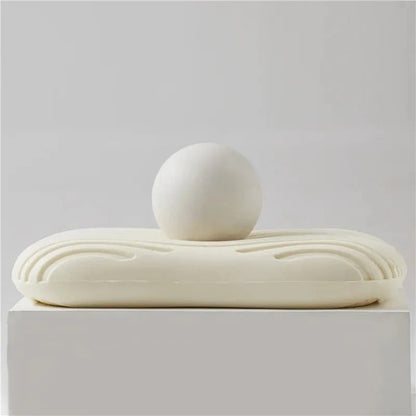 Natural Latex Pillow Cervical Vertebrae Health Care Orthopedic Anti Snore Massage, Ergonomic Support