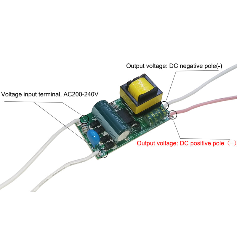 LED Driver Power Supply Adapter, Constant Current Transformer Unit for LED Bulbs, Strip