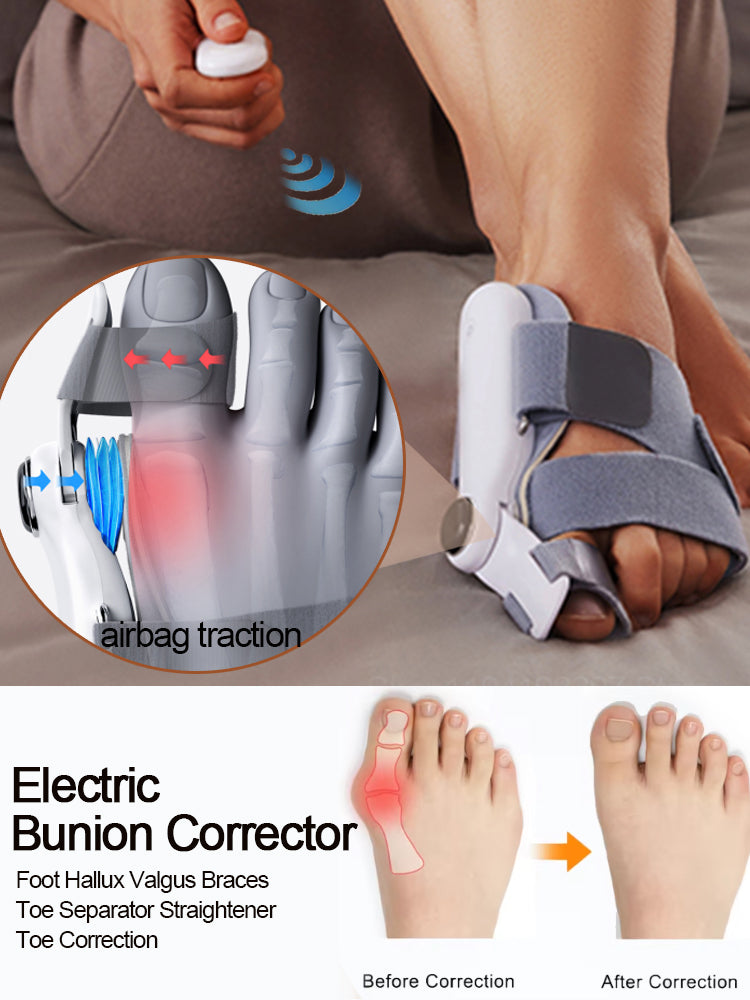 Electric Bunion Corrector, Airbag Traction Vibration Orthopedic, Foot Hallux Valgus Braces for Toe Correction
