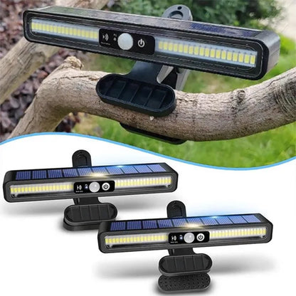 Waterproof Clip On Solar Motion Sensor Lights, LED Outdoor Fence & Security Lights, Portable Solar Powered Wall & Patio