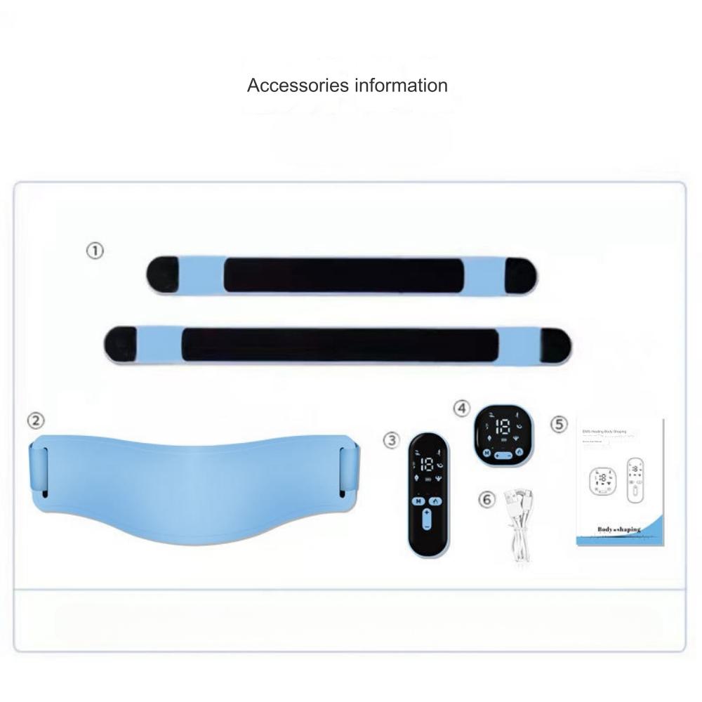 Multi-Function Uterus Massage Belt, Waist Protection Hot Compress Warm Therapy, Vibration EMS Pulse Waist Massager