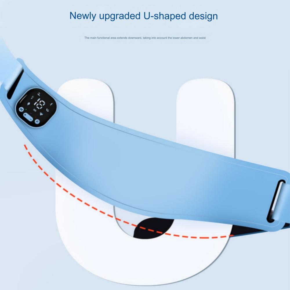Multi-Function Uterus Massage Belt, Waist Protection Hot Compress Warm Therapy, Vibration EMS Pulse Waist Massager