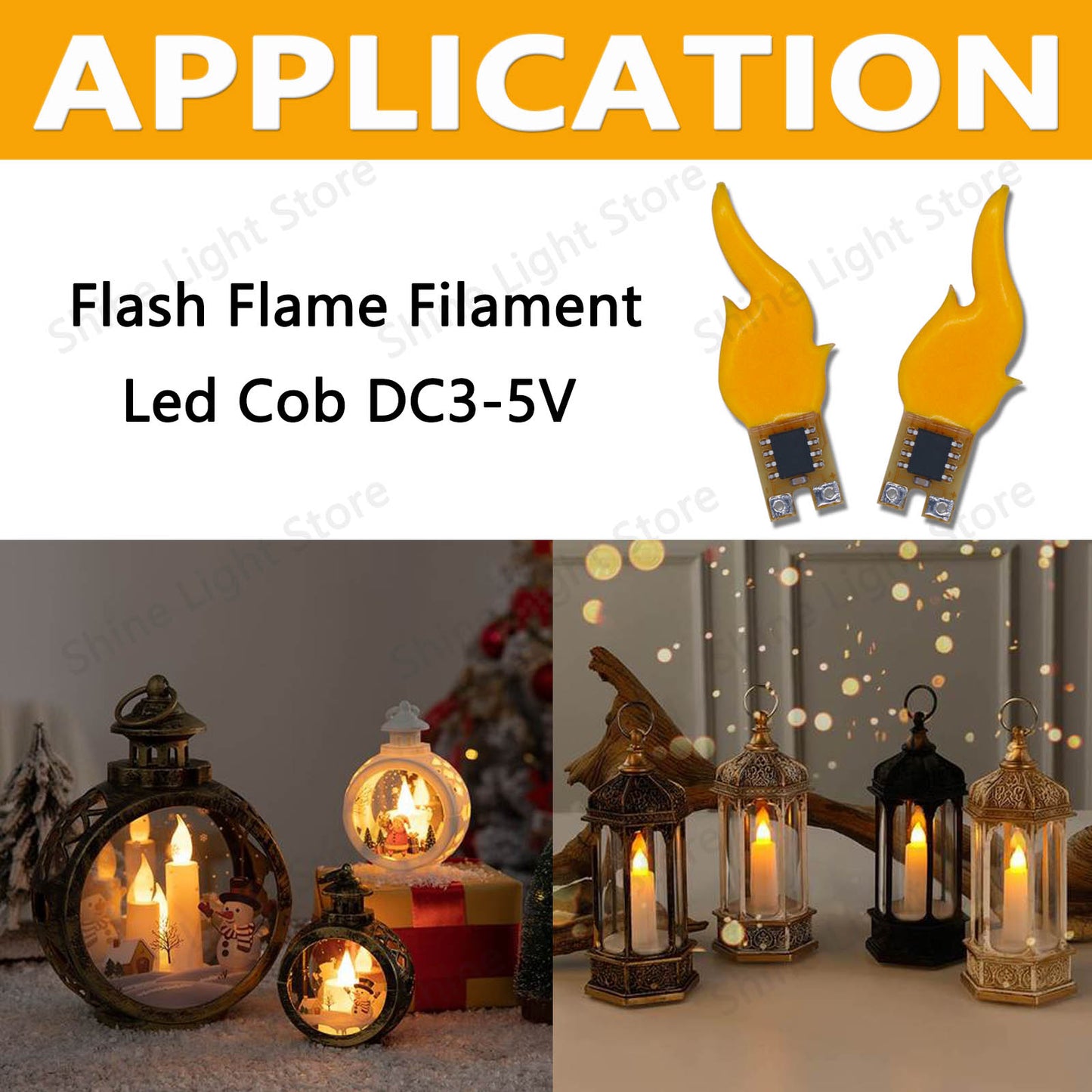LED Flashing Candle Flame Lights COB Diodes for Birthday Party Decor, DIY Crafts, Wedding and Holiday Lighting Accessory