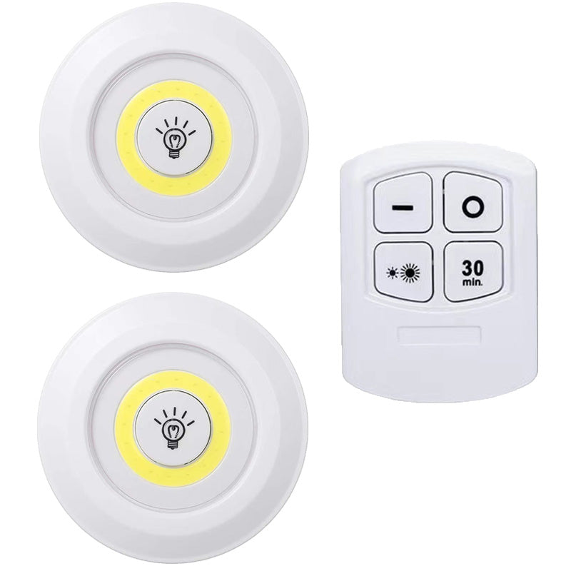 Dimmable LED Under Cabinet Light With Remote Control Battery Operated Closet Light For Wardrobe Kit 7