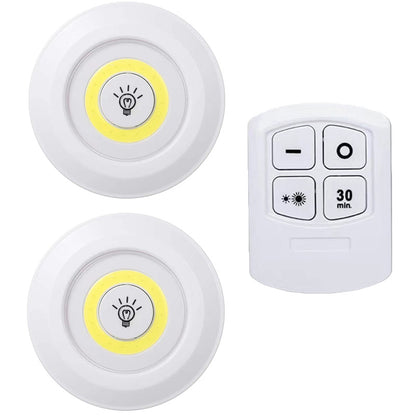 Dimmable LED Under Cabinet Light With Remote Control Battery Operated Closet Light For Wardrobe Kit 7