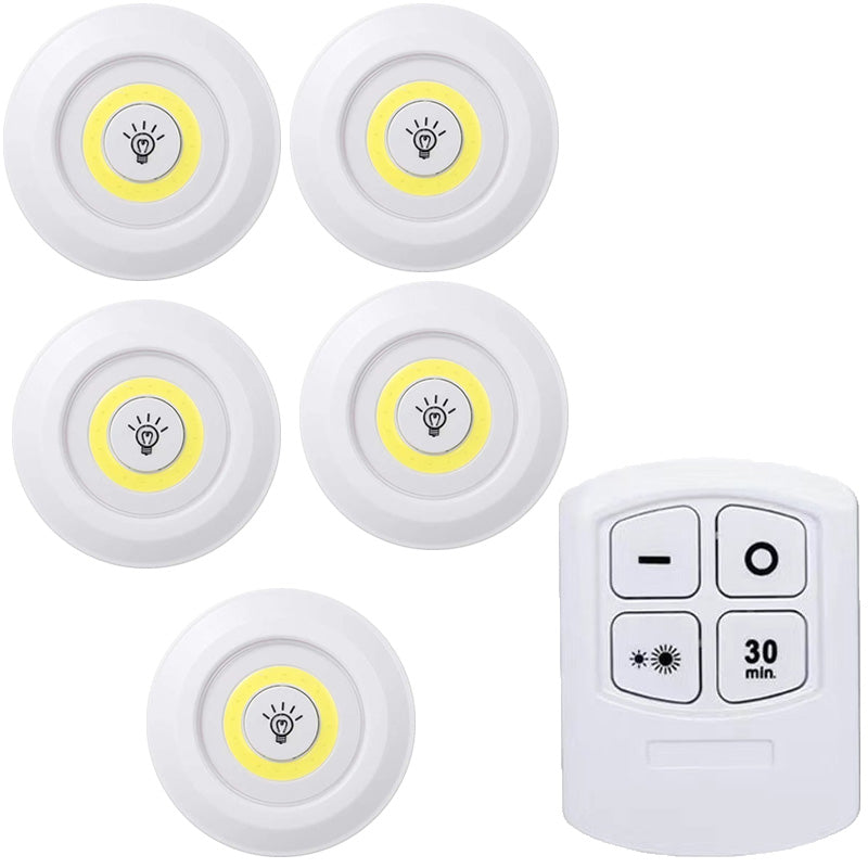 Dimmable LED Under Cabinet Light With Remote Control Battery Operated Closet Light For Wardrobe Kit 8