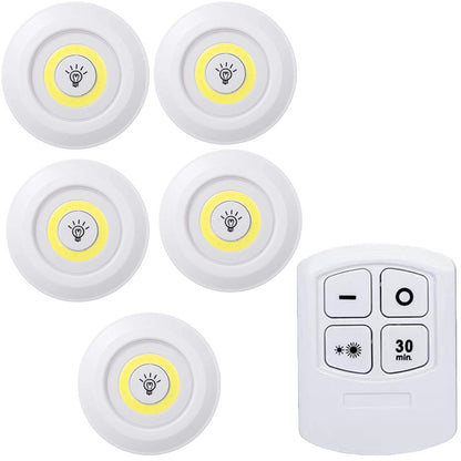 Dimmable LED Under Cabinet Light With Remote Control Battery Operated Closet Light For Wardrobe Kit 8