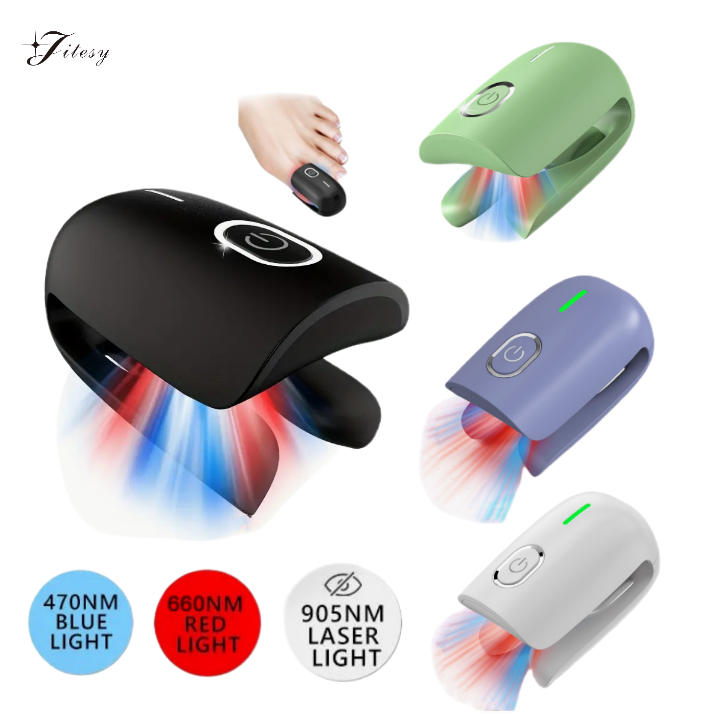 Nail Fungus Laser Device Super Pulsed Invisible Light Smart Remove and Repair Fungal Nail, Portable, Rechargeable