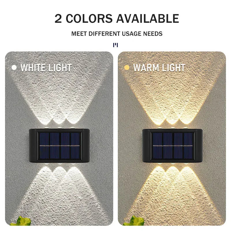 Ultra Durable Solar Wall Lamp Outdoor Waterproof Solar Powered Light Up And Down Illuminate Home Ga 3