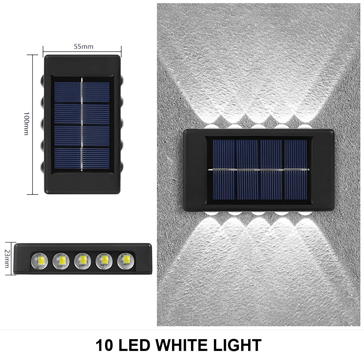 Ultra Durable Solar Wall Lamp Outdoor Waterproof Solar Powered Light Up And Down Illuminate Home Ga 10