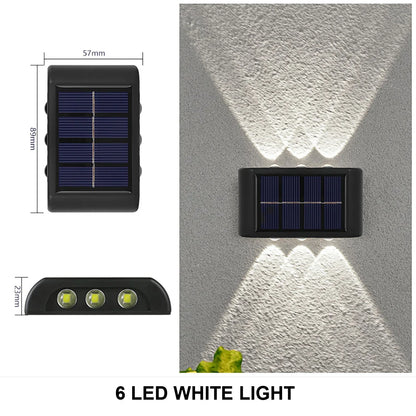 Ultra Durable Solar Wall Lamp Outdoor Waterproof Solar Powered Light Up And Down Illuminate Home Ga 7