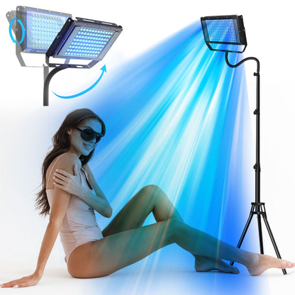Ultraviolet Tanning Lamp Tripod Solarium Lamp for Tanning Body, Blue Light Wavelength, Skin Care