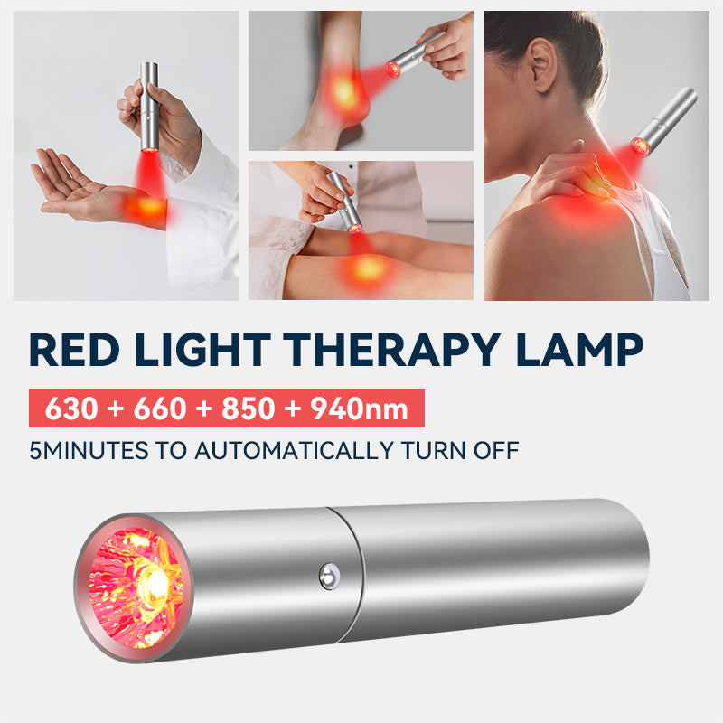 Portable Red Light LED Infrared Treatment Facial EMS Laser Pointer, Four Light Sources Skin Care Device, Face Hand Body