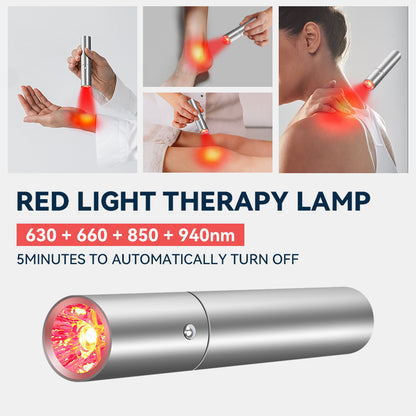 Portable Red Light LED Infrared Treatment Facial EMS Laser Pointer, Four Light Sources Skin Care Device, Face Hand Body