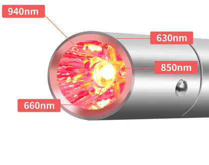Portable Red Light LED Infrared Treatment Facial EMS Laser Pointer, Four Light Sources Skin Care Device, Face Hand Body