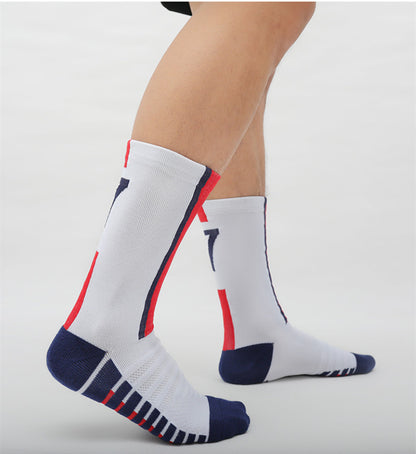 Breathable Yellow Kids Soccer Socks Blue Boys Girls Football Sports Socks for Men Outdoor Running Short Fast Drying
