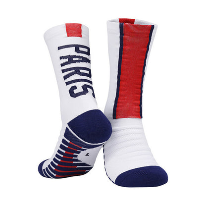 Breathable Yellow Kids Soccer Socks Blue Boys Girls Football Sports Socks for Men Outdoor Running Short Fast Drying