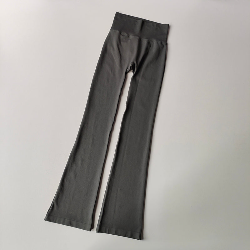 Seamless High Waisted Flared Leggings, Compression Pants for Outdoor Fitness, No Awkward Lines, Body Lifting Workout