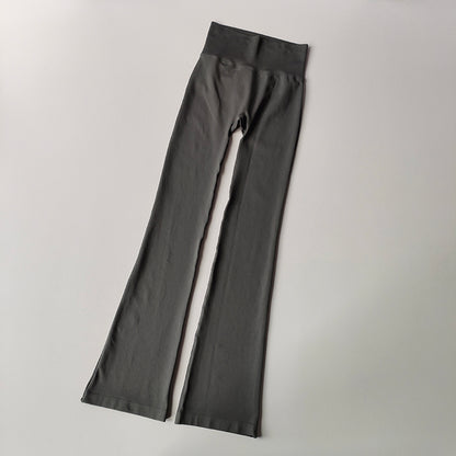 Seamless High Waisted Flared Leggings, Compression Pants for Outdoor Fitness, No Awkward Lines, Body Lifting Workout