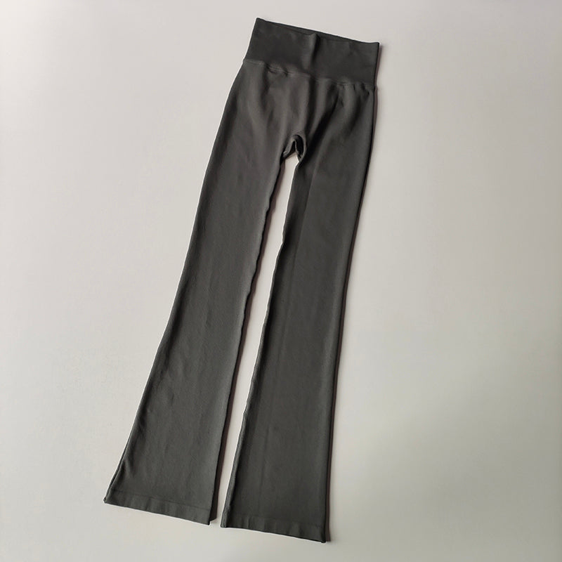 Seamless High Waisted Flared Leggings, Compression Pants for Outdoor Fitness, No Awkward Lines, Body Lifting Workout