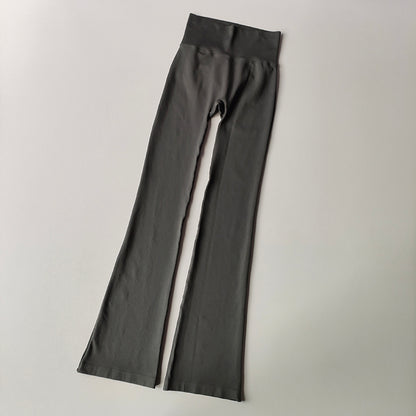 Seamless High Waisted Flared Leggings, Compression Pants for Outdoor Fitness, No Awkward Lines, Body Lifting Workout