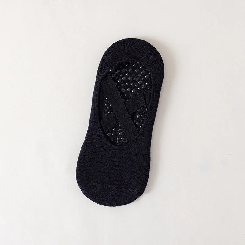 Anti-Slip Yoga Socks for Women, Backless Silicone Pilates Ballet Socks, Breathable Bandage Dance Grip Socks for Studio