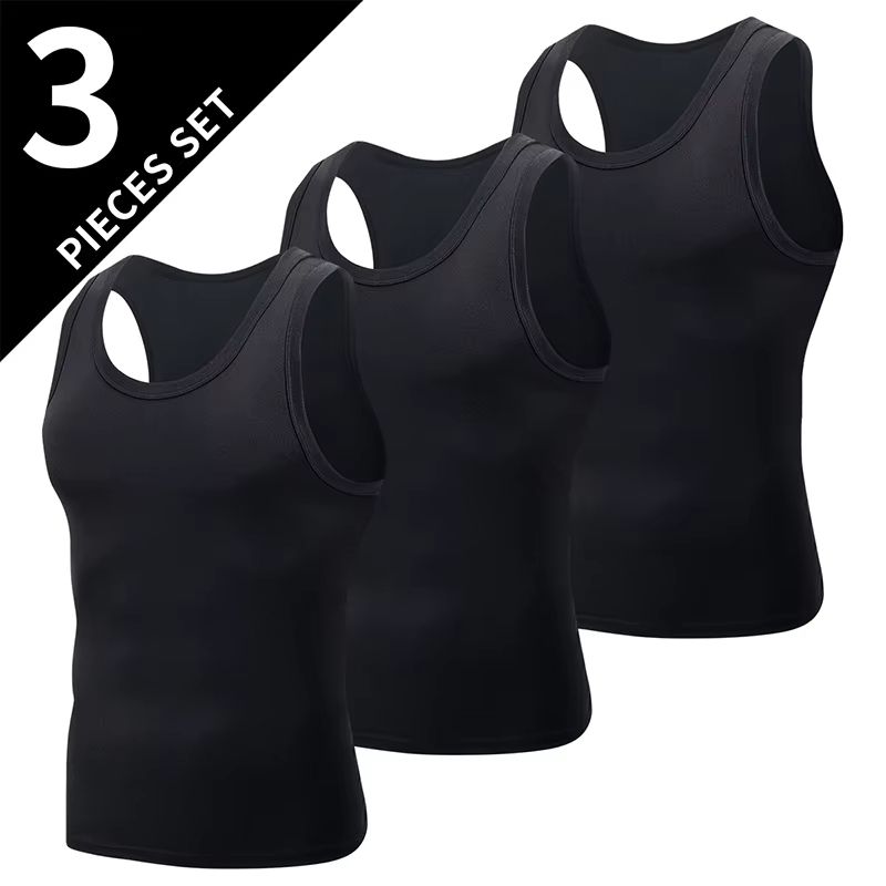 Mens Sports Vest Plus Size Vest Four Seasons Wear Black  White Vest Running Vest Leisure Vest For M 9