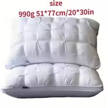 Luxurious 5Star Hotel Quality Pillow  Deep Sleep Neck Support NonCollapse Core 20x30 Inches 1