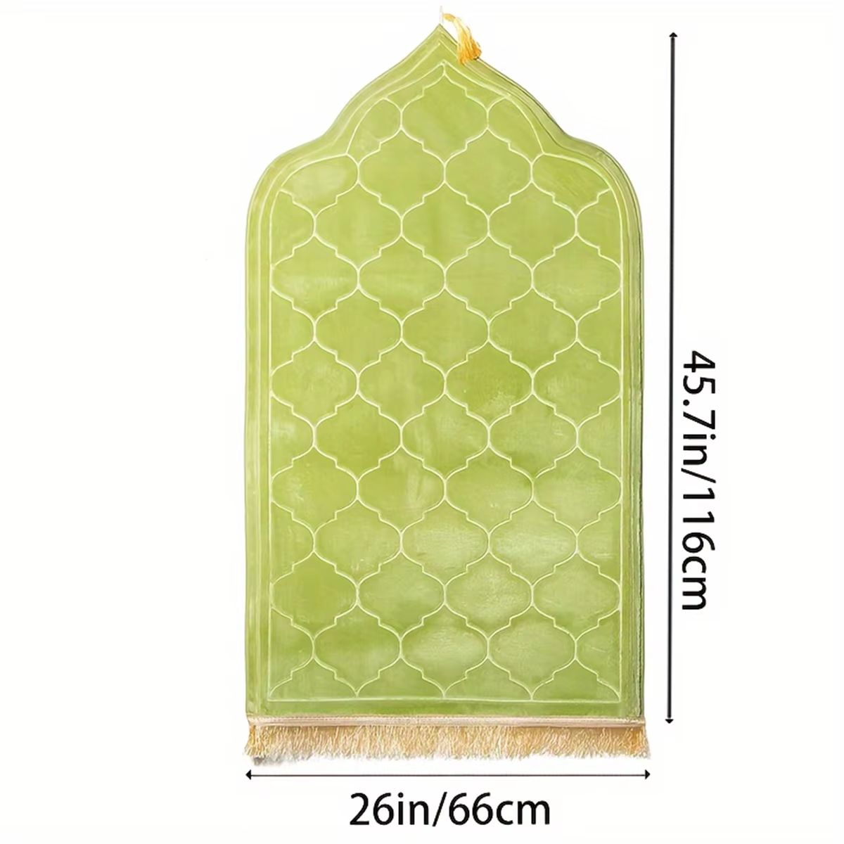 Thickened Printed Prayer Mat With Tassels  Plush Flannel Irregular Design For Comfort And Style 1