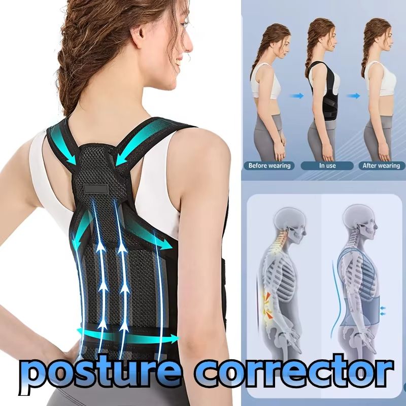 Adjustable Posture Corrector – Comfortable Upper Back Brace for Men and Women