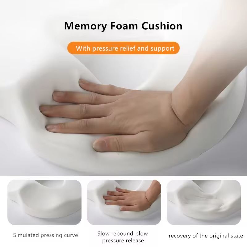 Memory Foam Hemorrhoid Cushion  Sciatica  Tailbone Pain Relief Seat Cushion For Office  Travel 3