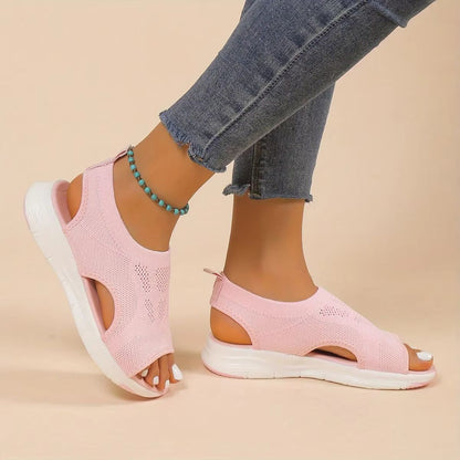 Chic OpenToe Wedge Sandals With Strappy Back  Stylish  Comfortable Summer Footwear For Women 4