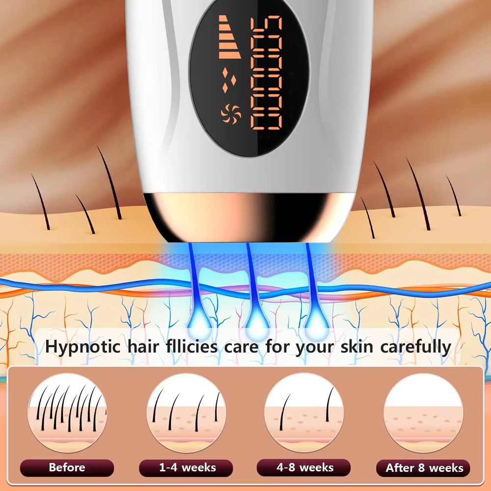 Permanent Laser Epilator With 999999 Flashes  Professional Painless Laser Hair Removal Machine For  5