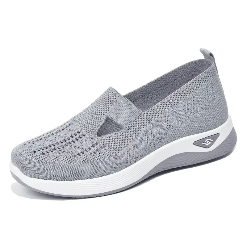 Soft Sole Knitted Sneakers For Women  Breathable Mesh Casual Sports Shoes Lightweight HollowOut Fla 8