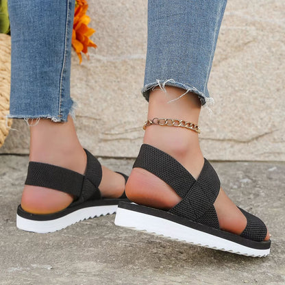 Womens AntiSlip Comfortable Flat Sandals  Fashionable Summer Shoes With Matching Color Sole And Pur 2