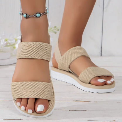 Womens AntiSlip Comfortable Flat Sandals  Fashionable Summer Shoes With Matching Color Sole And Pur 4