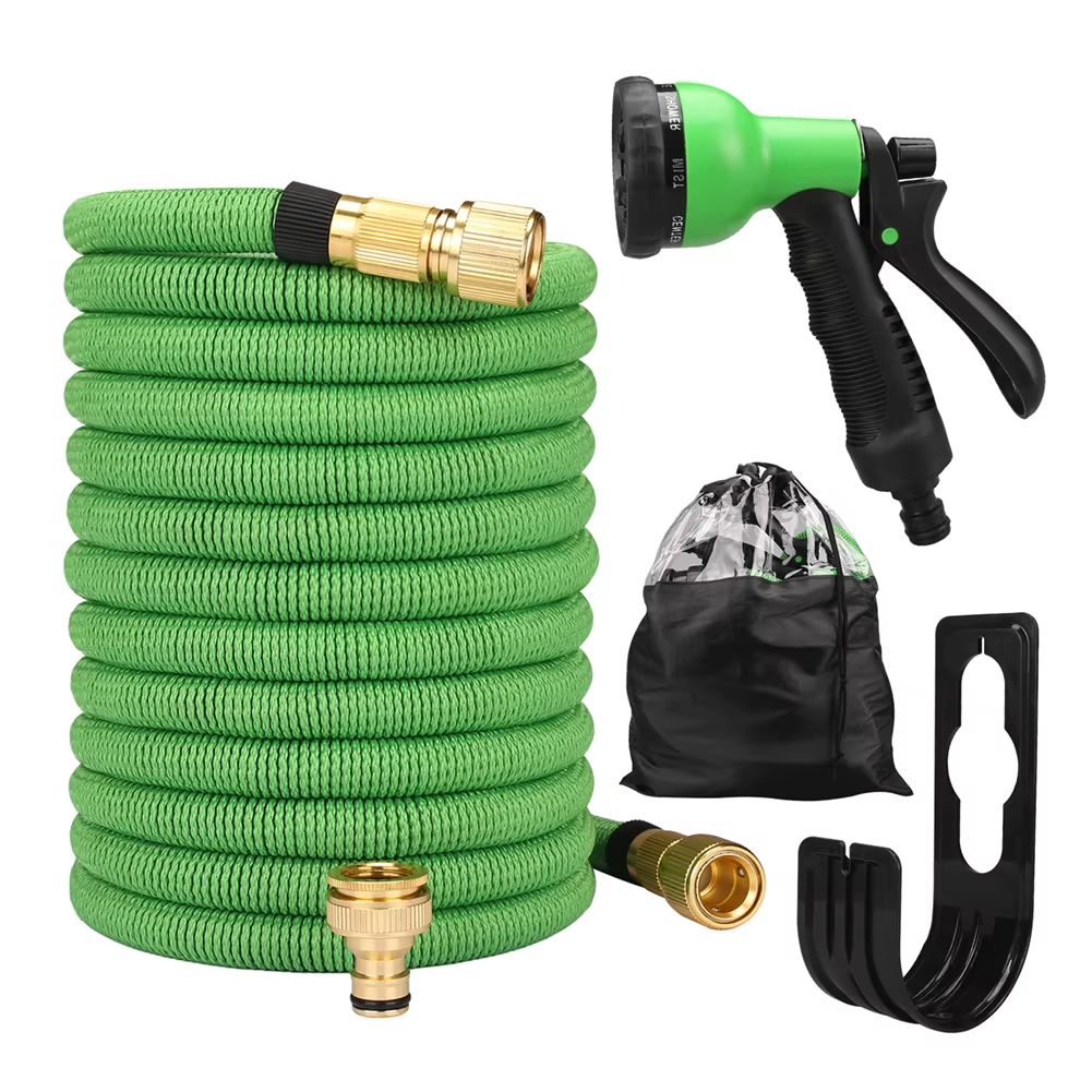 Garden Water Hose Expandable  High Pressure PVC Reel With Double Metal Connector For Garden Farm Ir 1
