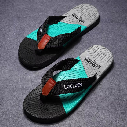 Mens AntiSlip Flip Flops  Comfortable Breathable Summer Beach Slippers 4