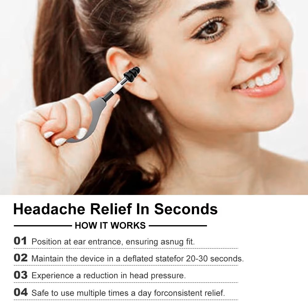 2PCS Portable Silicone Ear Pressure Relief Tool For Headaches  Tension Reducing Inner Ear Pressure  2