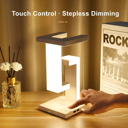 Magnetic Floating Lamp With 10W Detachable Wireless Charger  Modern LED Desk Light For Bedroom  Off 1