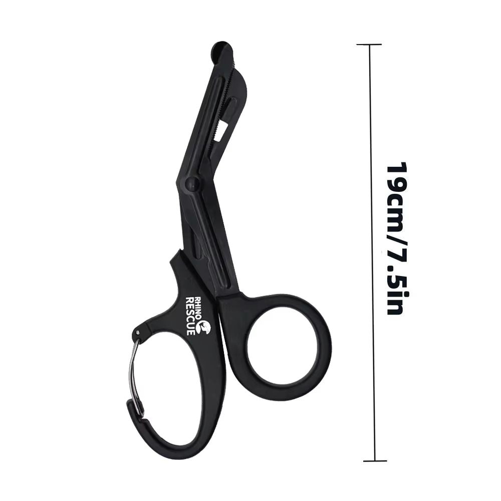 Rhino Rescue 7.5" Trauma Shears – Premium Stainless Steel Medical Emergency Scissors with Non-Stick Fluoride-Coated Blad