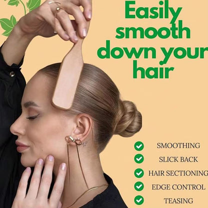 Boar Bristle Slick Back Hair Brush  Sleek Ponytail  Bun Styling Tool For Smoothing Baby Hairs Flyaw 1